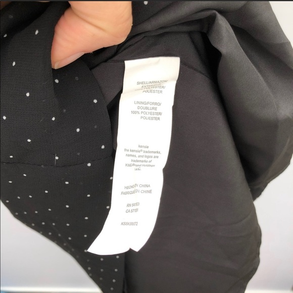 Kensie black polka dot flutter chiffon dress sizeS - Picture 4 of 4